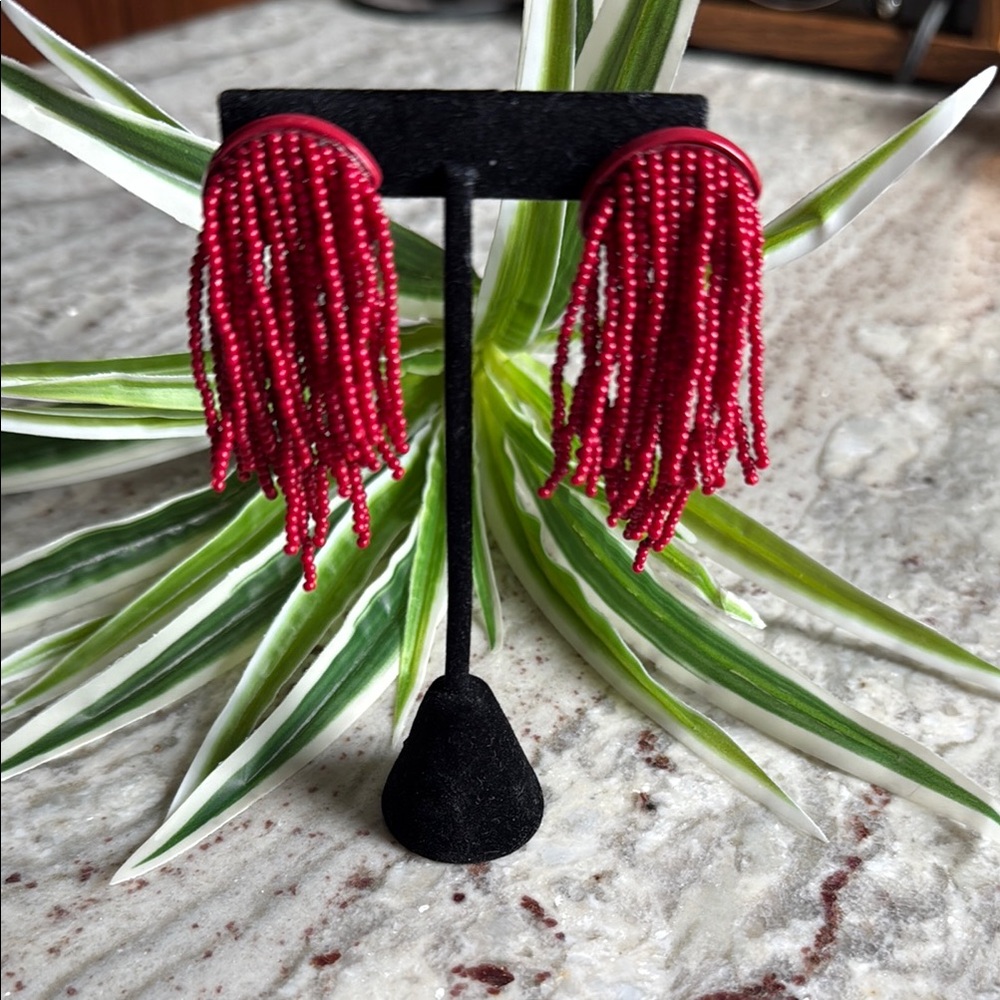 Sugarfix Beaded Fringe Earrings